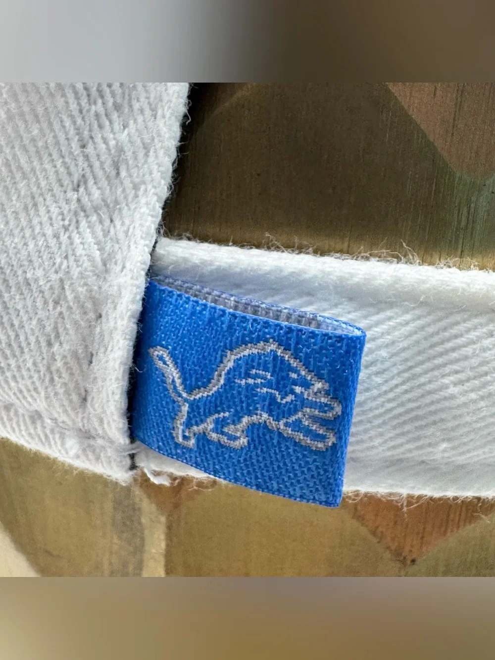 Detroit Lions NFL Team Apparel White Adjustable Embroidered Logo Hat Unisex
